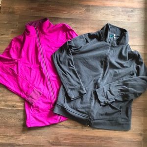 2 funnel neck zip ups